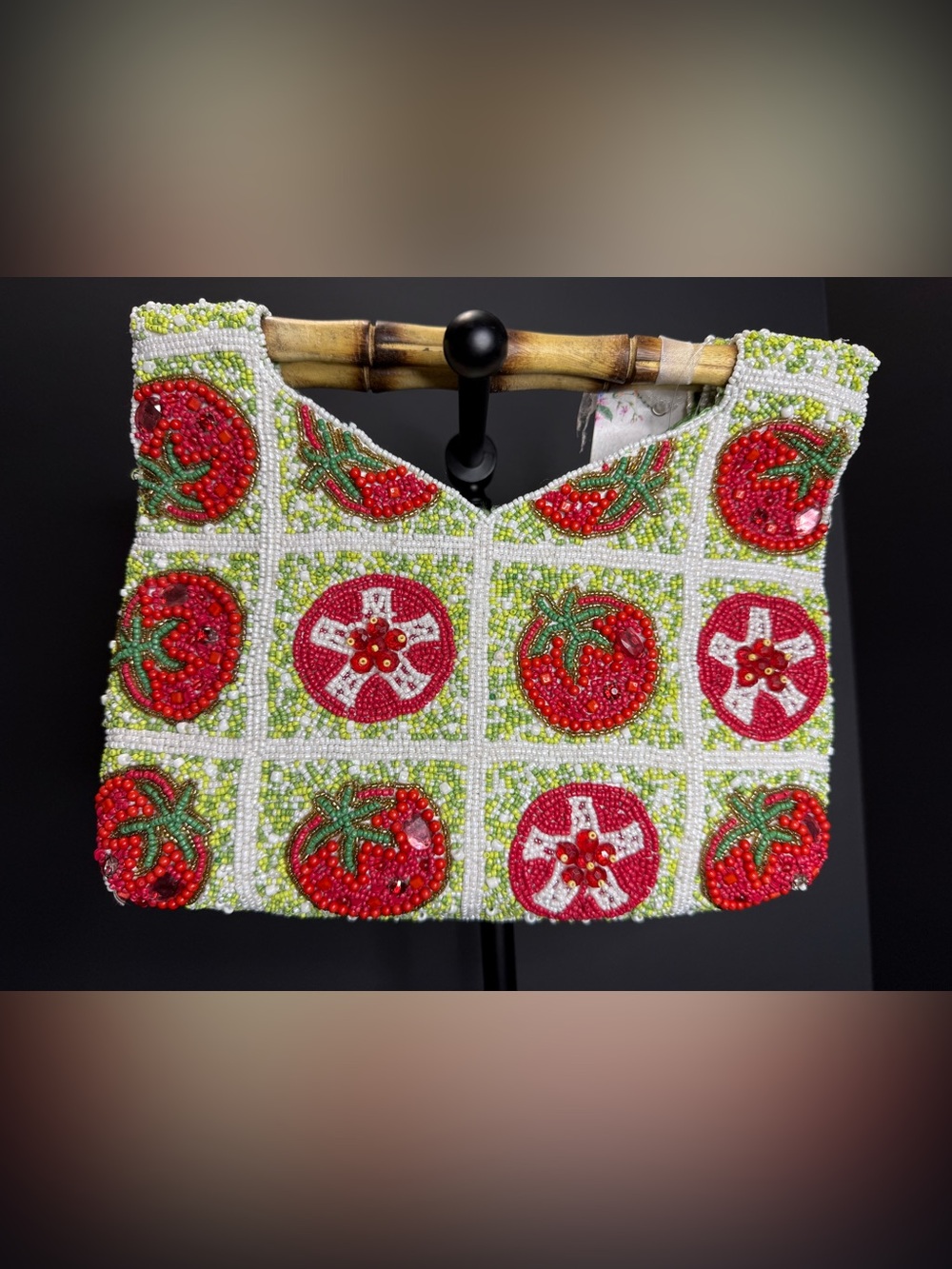 New Viral Beaded Purse Bag Made in India Summer Resort Novelty Tomatoes